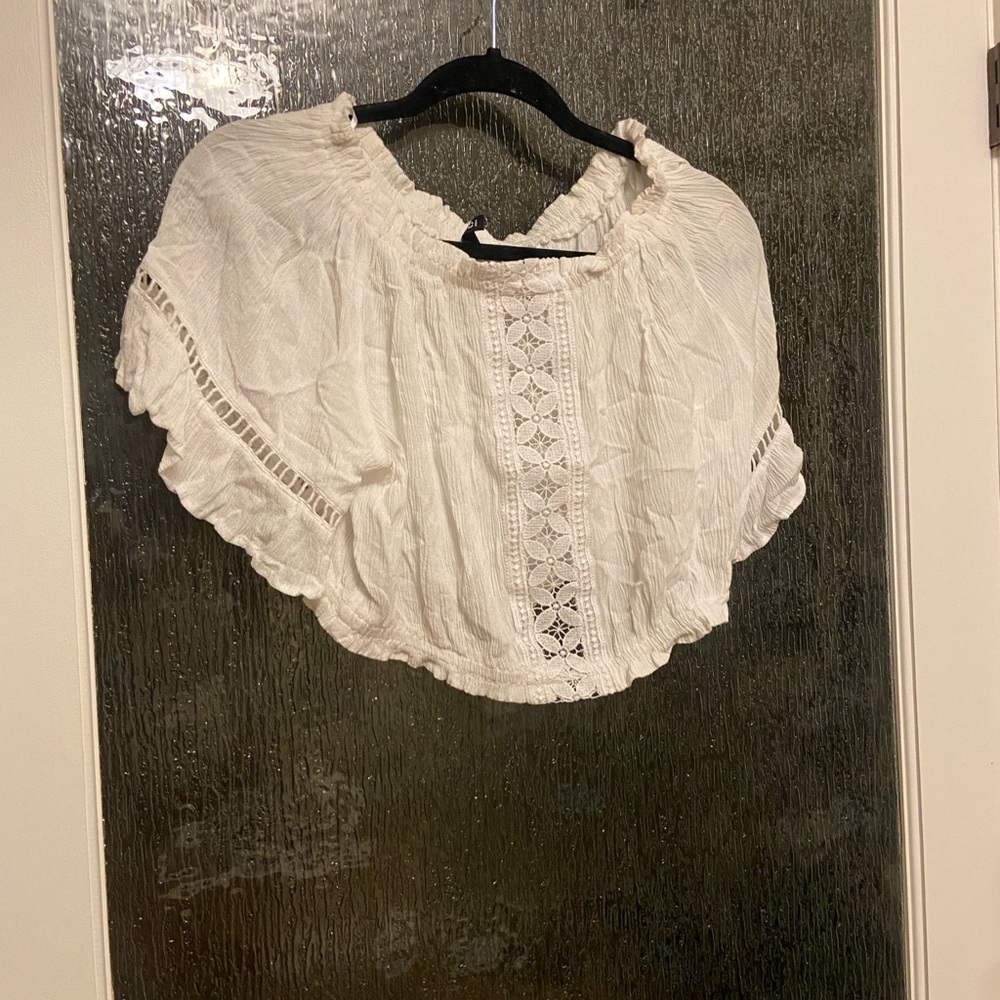 White Off-The-Shoulder H&M Blouse